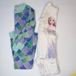 Hanna Andersson Pajama Set Disney Elsa Frozen Size 4 Lot of 2